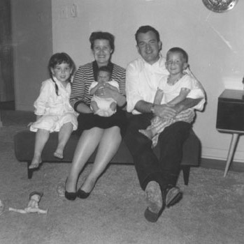 The Bombeck family: Erma, Bill, Betsy, Matt and Andy.