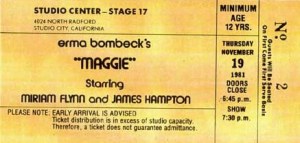 "Maggie" ticket